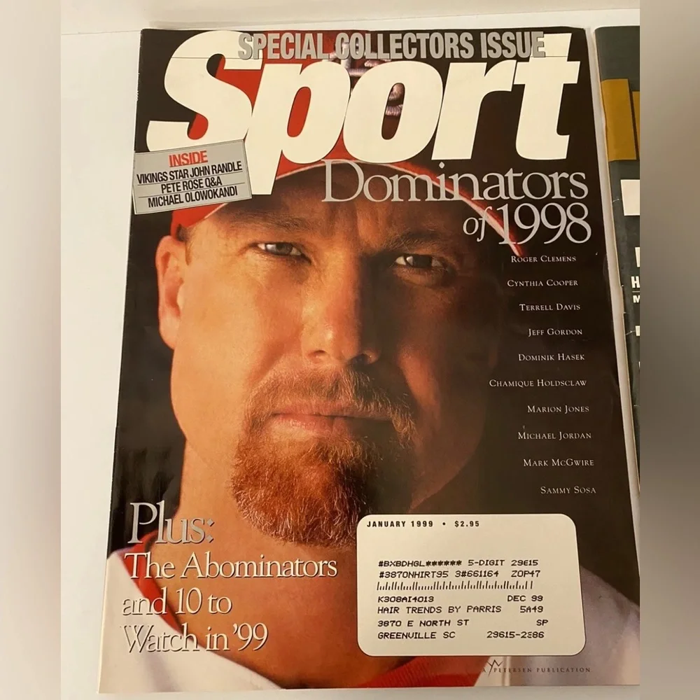 Mark McGwire Sports Magazine Cover Lot Of 3 Sports Illustrated Home Run Record